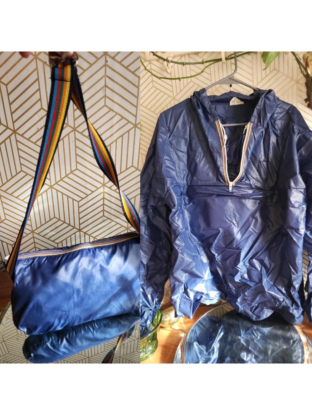 Vintage Gary Gail Jac N A Bag Pullover Windbreaker Jacket Size XL